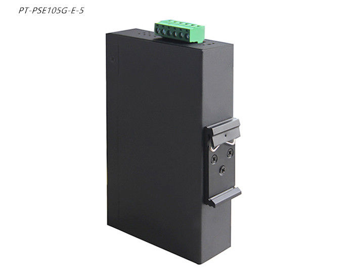 DIN Rail Metal Single Port 5G 802.3AT PoE Injector With 2 Pair PoE